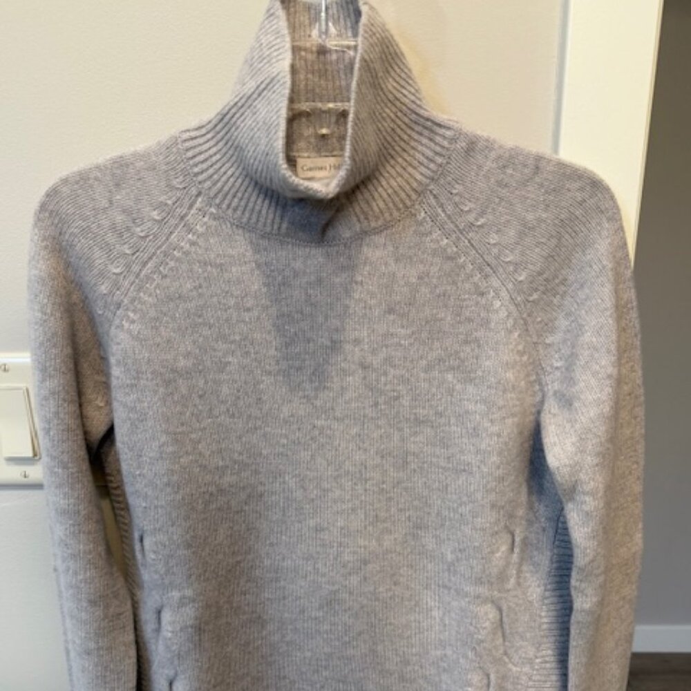 Garnet Hill Light Gray Turtleneck Sweater